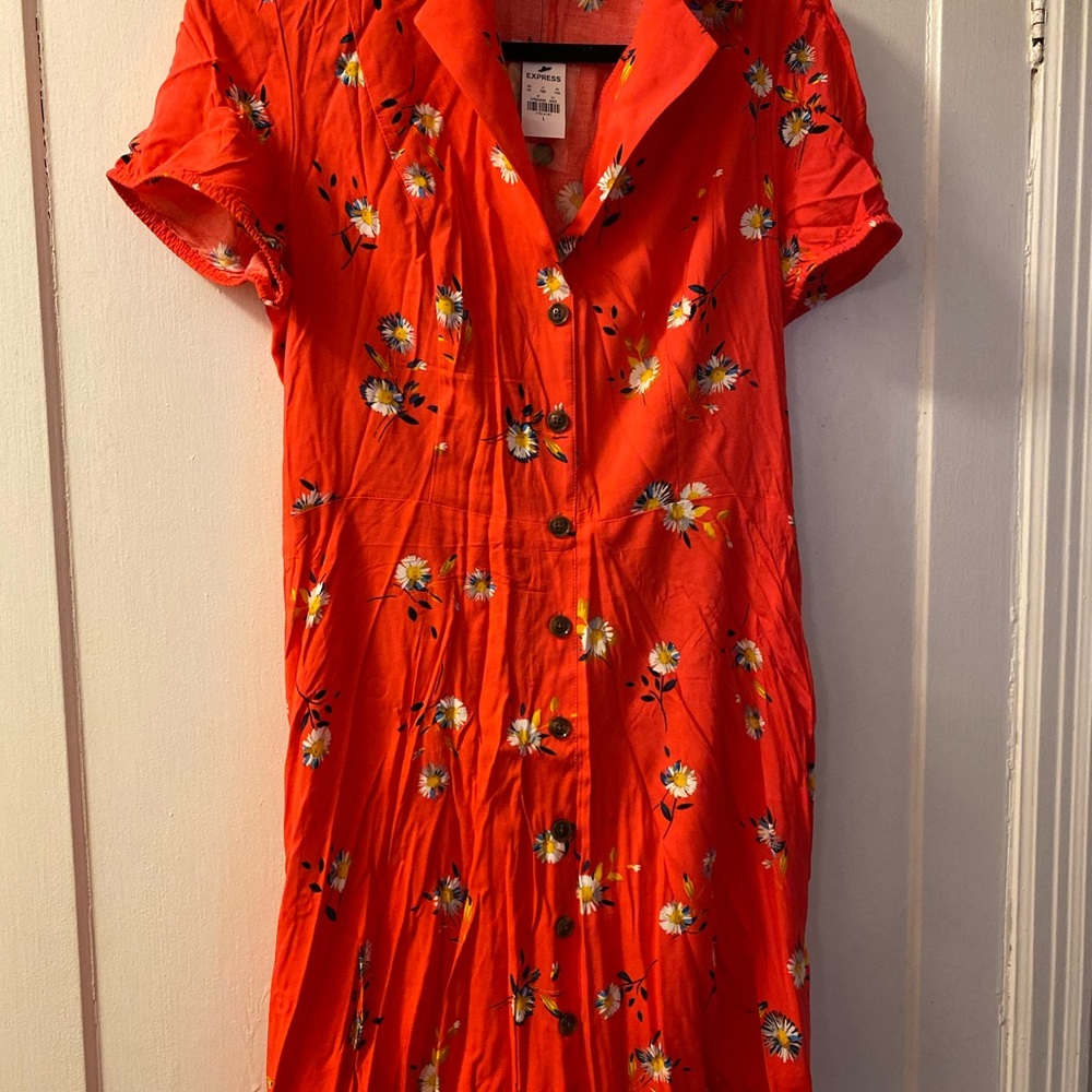 DONATED TO CHARITY Beautiful EXPRESS floral mini dress - Picture 2 of 5